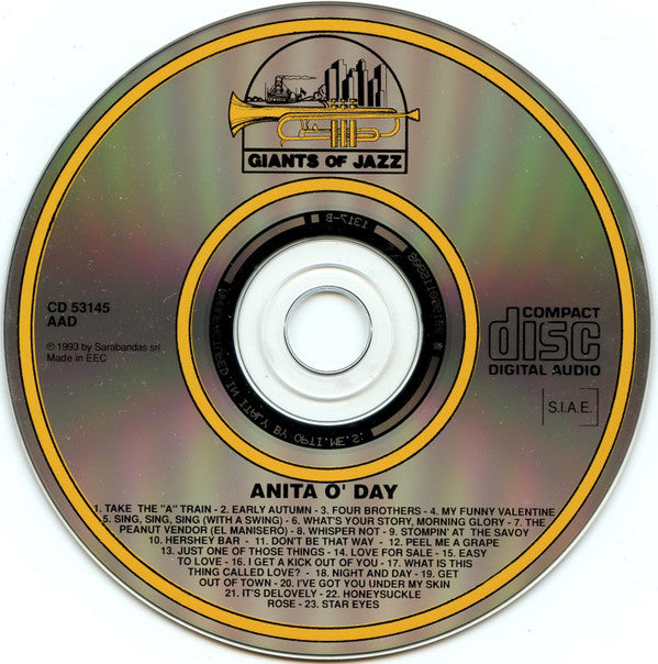 Anita O'Day With Marty Paich, Billy May, Russell Garcia, Buddy Bregman : Anita O'Day 1956 - 1962 (CD, Comp)