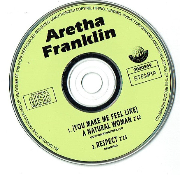 Aretha Franklin : (You Make Me Feel Like) A Natural Woman (CD, Single, Car)