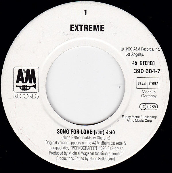 Extreme (2) : Song For Love (7", Single)
