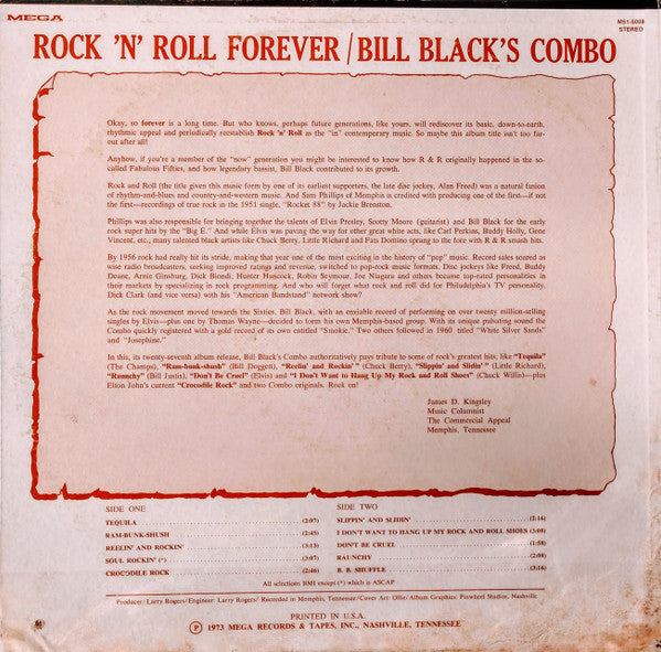 Bill Black's Combo : Rock-n-Roll Forever (LP, Album)