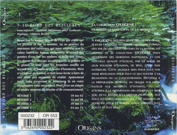 Vincent Bruley : Oxygène 9: Au Bord Des Ruisseaux (Musique Et Rêverie Champêtre) (CD, Album)