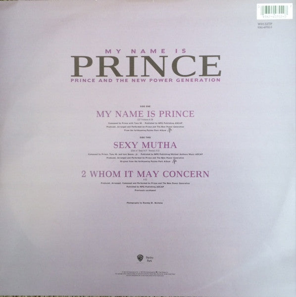 Prince And The New Power Generation : My Name Is Prince (12", Single, Pic, Col)