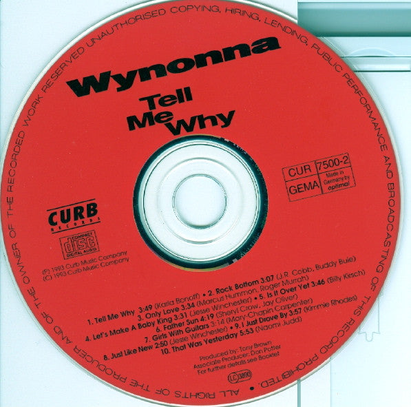 Wynonna : Tell Me Why (CD, Album)