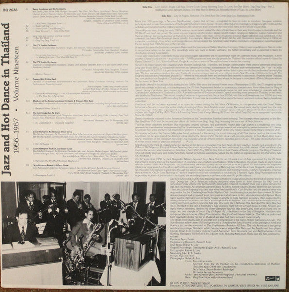 Various : Jazz And Hot Dance In Thailand 1956-1967 (LP, Comp, Mono)