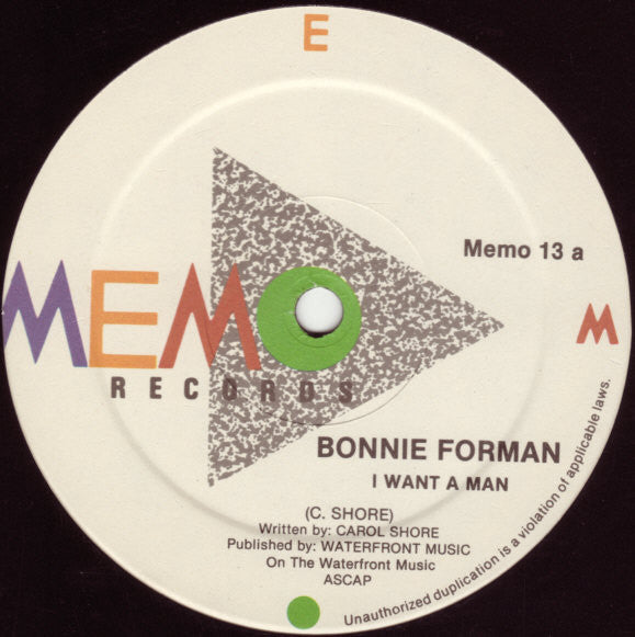 Bonnie Forman : I Want A Man (12")