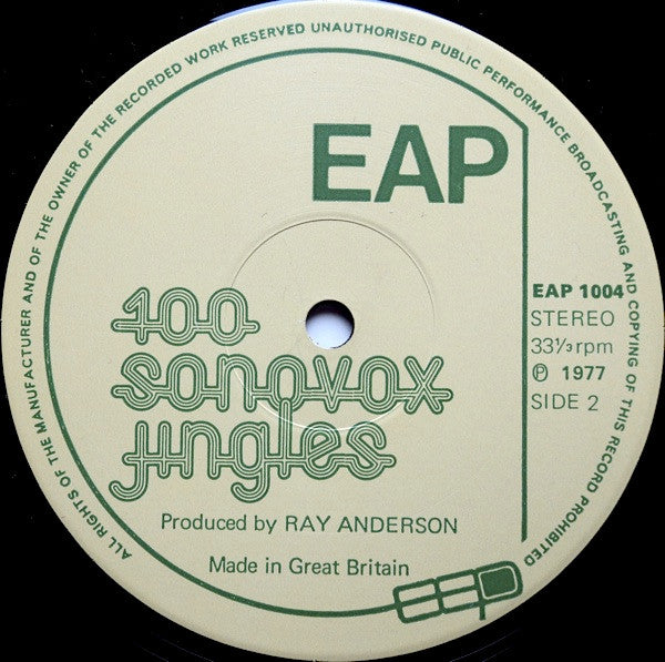 East Anglian Productions : 100 Sonovox Jingles (LP)