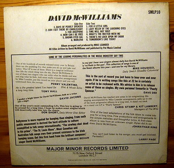 David McWilliams : David McWilliams Vol. 2 (LP, Album)