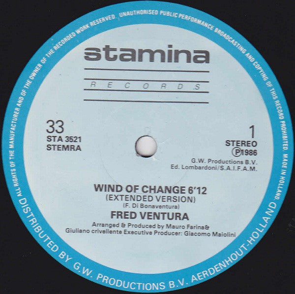 Fred Ventura : Wind Of Change (12")