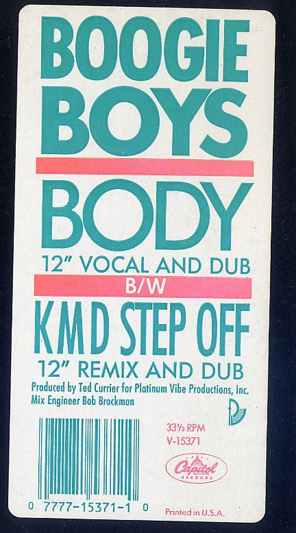 Boogie Boys : Body (12")