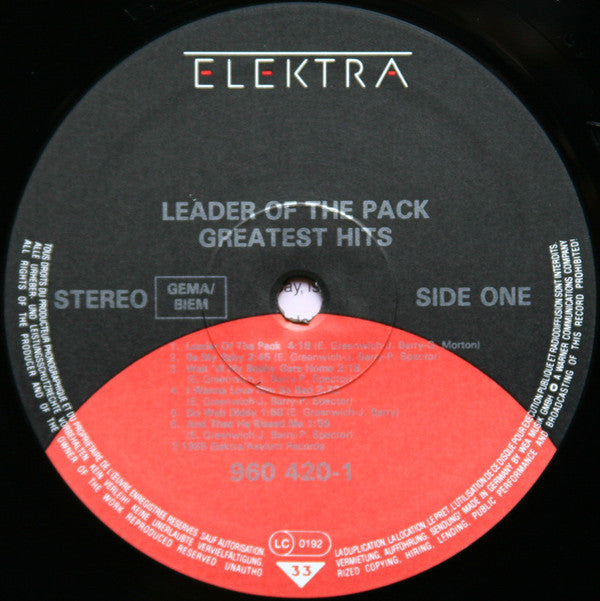 Various : Greatest Hits From Leader Of The Pack (Original Broadway Cast) (LP, Comp)