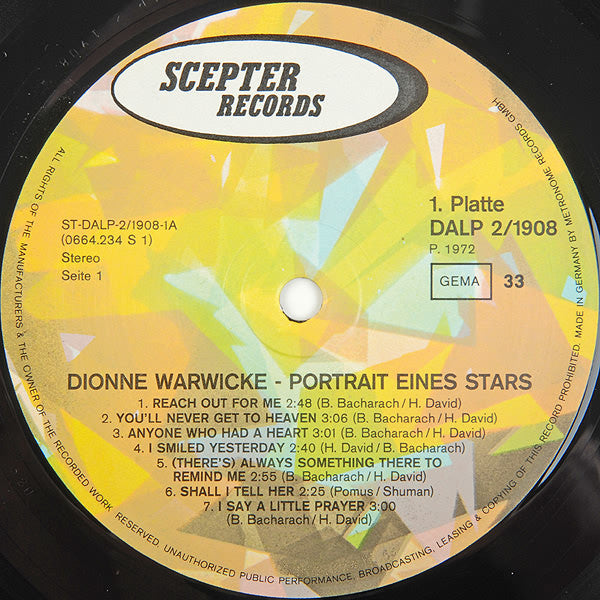 Dionne Warwicke* : Portrait Eines Stars (2xLP, Comp, Gat)