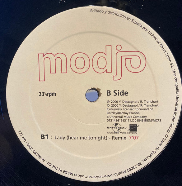Modjo : Lady (Hear Me Tonight) (12")