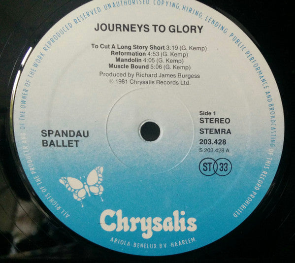 Spandau Ballet : Journeys To Glory (LP, Album)