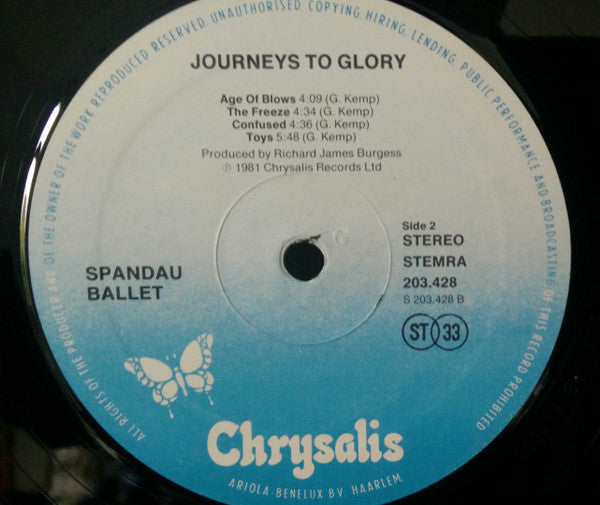 Spandau Ballet : Journeys To Glory (LP, Album)