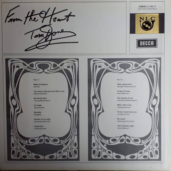 Tom Jones : From The Heart (LP, Album)