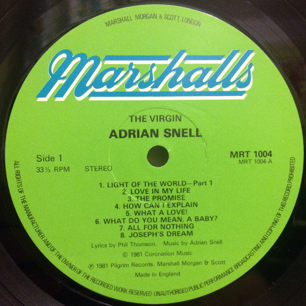 Adrian Snell : The Virgin (LP, Album, Gat)