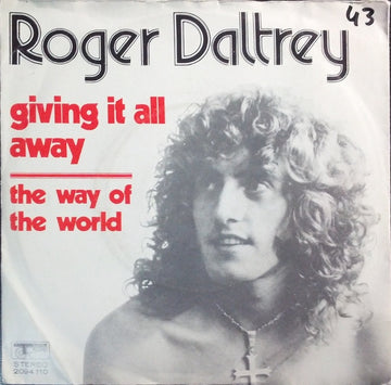 Roger Daltrey : Giving It All Away (7", Single)