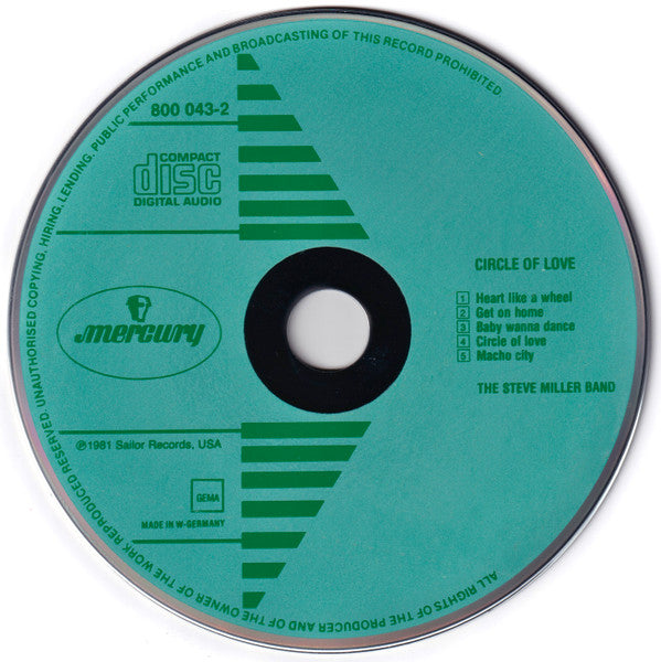 Steve Miller Band : Circle Of Love (CD, Album, RE)