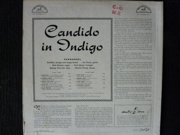 Candido : In Indigo (LP, Album, Mono)