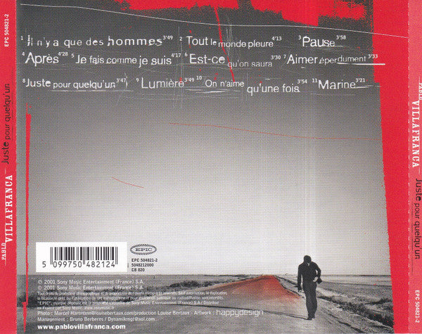 Pablo Villafranca : Juste Pour Quelqu'un (CD, Album)