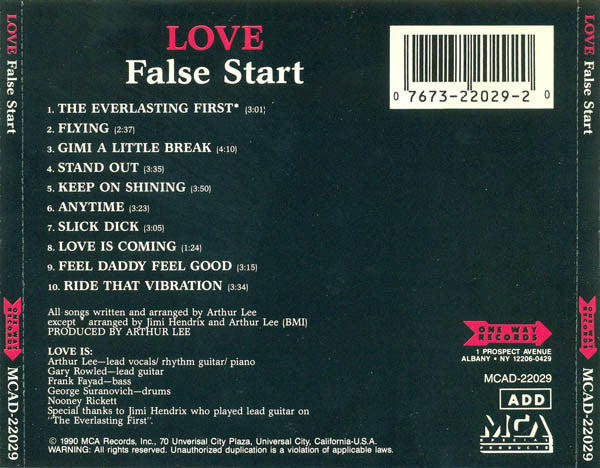 Love : False Start (CD, Album, RE)