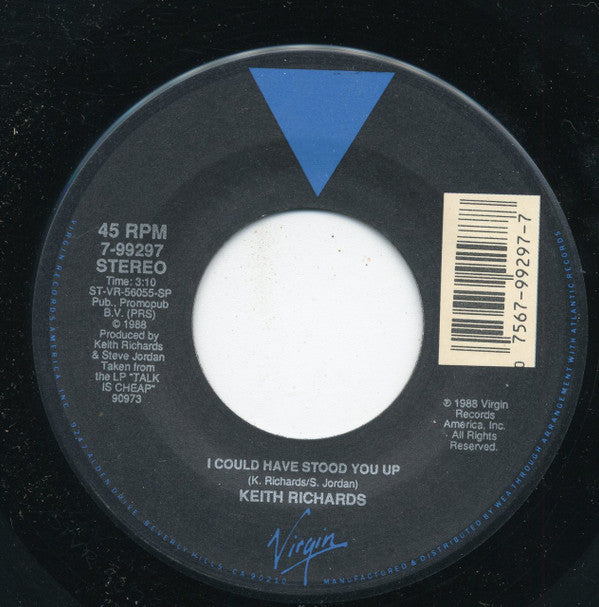 Keith Richards : Take It So Hard / I Could Have Stood You Up (7")