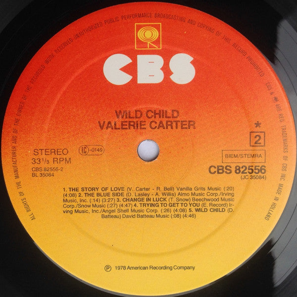 Valerie Carter : Wild Child (LP, Album)