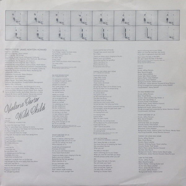 Valerie Carter : Wild Child (LP, Album)