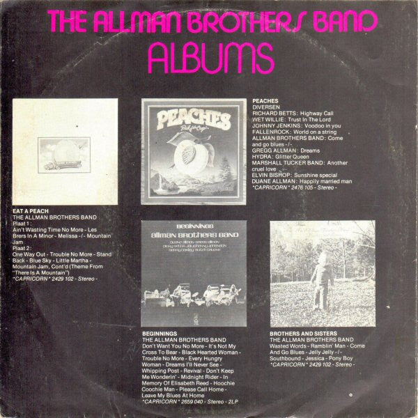 The Allman Brothers Band : Jessica (7", Single, RE)
