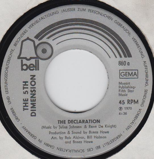 The Fifth Dimension : The Declaration (7", Single)