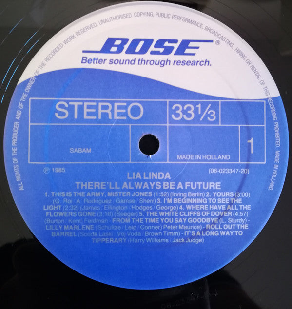 Lia Linda : There'll Always Be A Future (LP, Album, Gat)