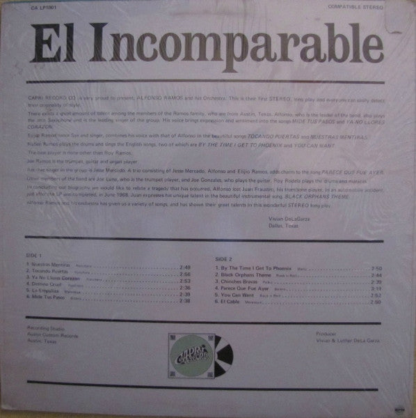 Alfonso Ramos Y Su Orquesta : El Incomparable (LP, Album)