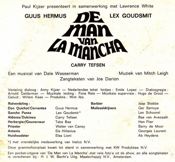 Various : De Man Van La Mancha (LP)