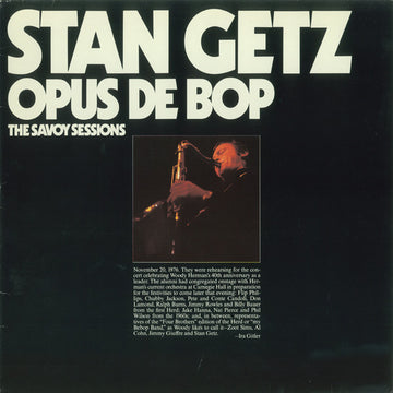 Stan Getz : Opus De Bop (LP, Comp, Mono, RE)