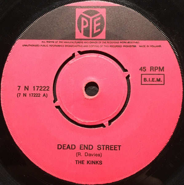 The Kinks : Dead End Street (7", Single, 4-P)