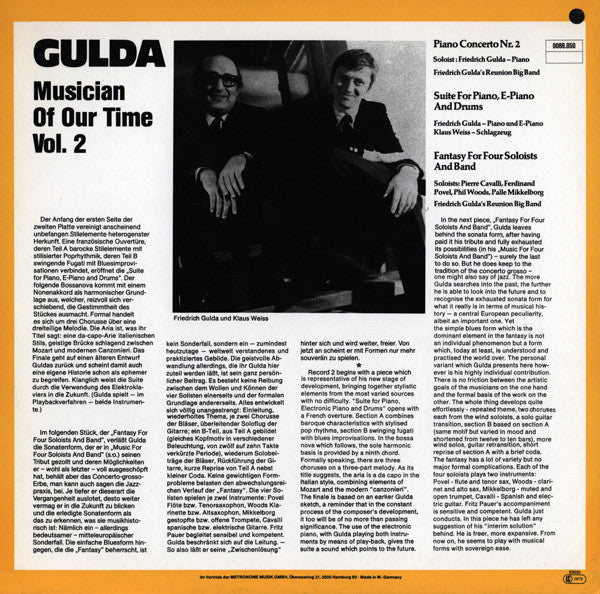 Friedrich Gulda : Musician Of Our Time Vol. 2 (2xLP, Comp, Gat)