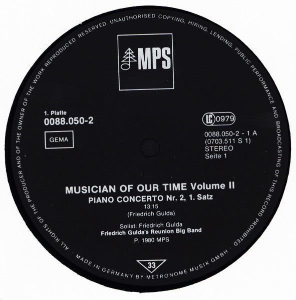 Friedrich Gulda : Musician Of Our Time Vol. 2 (2xLP, Comp, Gat)