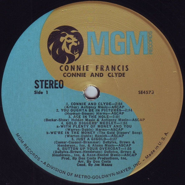 Connie Francis : Connie & Clyde (Hit Songs Of The Thirties) (LP, Album, MGM)