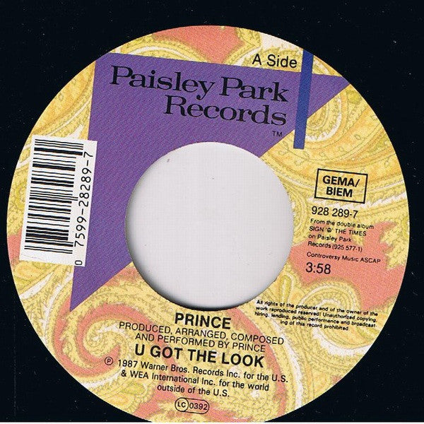 Prince : U Got The Look (7", Single)