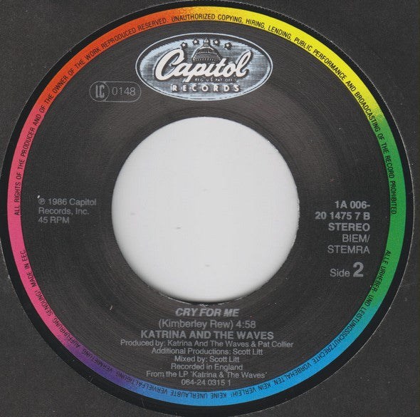 Katrina And The Waves : Lovely Lindsey (7", Single)