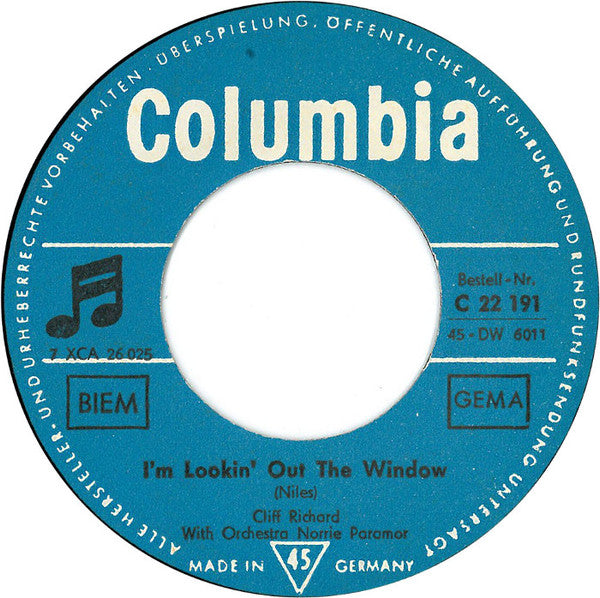 Cliff Richard : I'm Lookin' Out The Window  (7", Single)