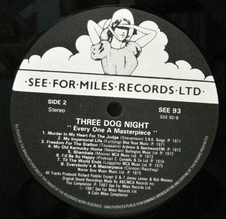 Three Dog Night : Everyone A Masterpiece (LP, Comp)