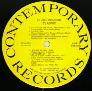 Chris Connor : Classic (LP)