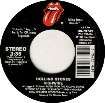 The Rolling Stones : Highwire (7", Single, Car)