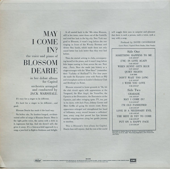 Blossom Dearie : May I Come In? (LP, Album, RE)