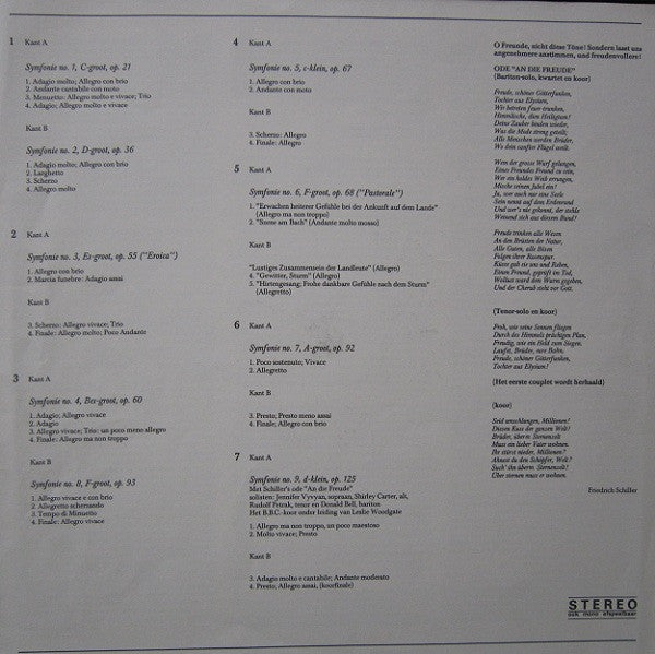 Ludwig van Beethoven : De Negen Symfonieën (7xLP, Comp + Box)