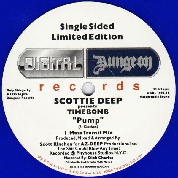 Scotti Deep Presents Time Bomb : Pump (10", S/Sided, Ltd, Blu)