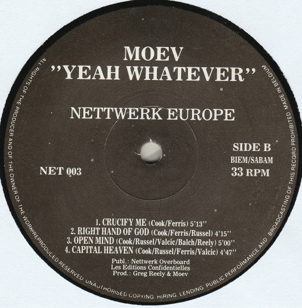 Moev : Yeah Whatever (LP, Album)