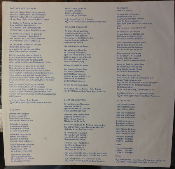 Eiskalte Engel : Total Normal (LP)