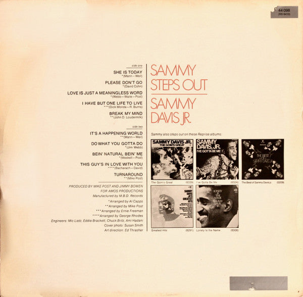 Sammy Davis Jr. : Sammy Steps Out (LP)